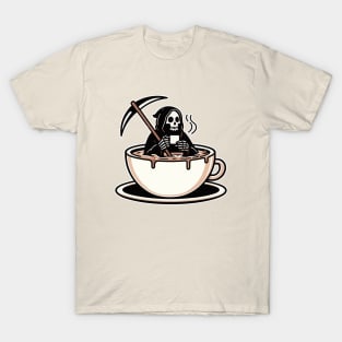 grim reaper coffee bath T-Shirt